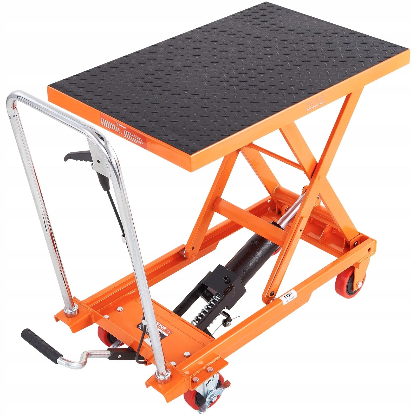 Hydraulic lifting table scissor 227 kg 72 cm on wheels warehouse