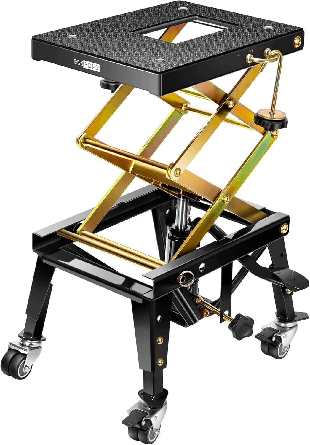 Hydraulic motorcycle lift 159 kg 30,5-78,5 cm on wheels VIVOHOME
