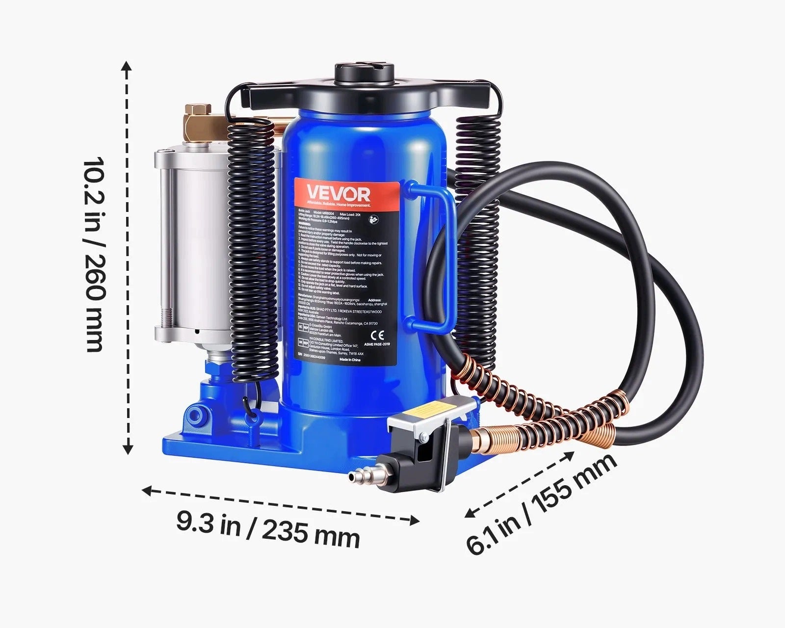 Hydraulic pneumatic bottle lift 20 tons premium anti-slip Brand no brand