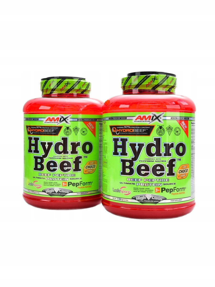 Hydrobeef peptide protein 2 x 2000g Amix čokoláda arašídy karamel
