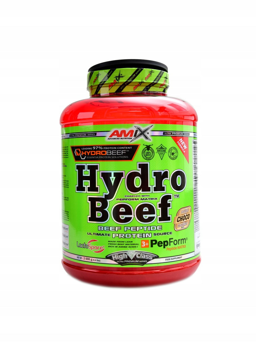 Hydrobeef peptide protein 2 x 2000g Amix čokoláda kokos Packaging status original