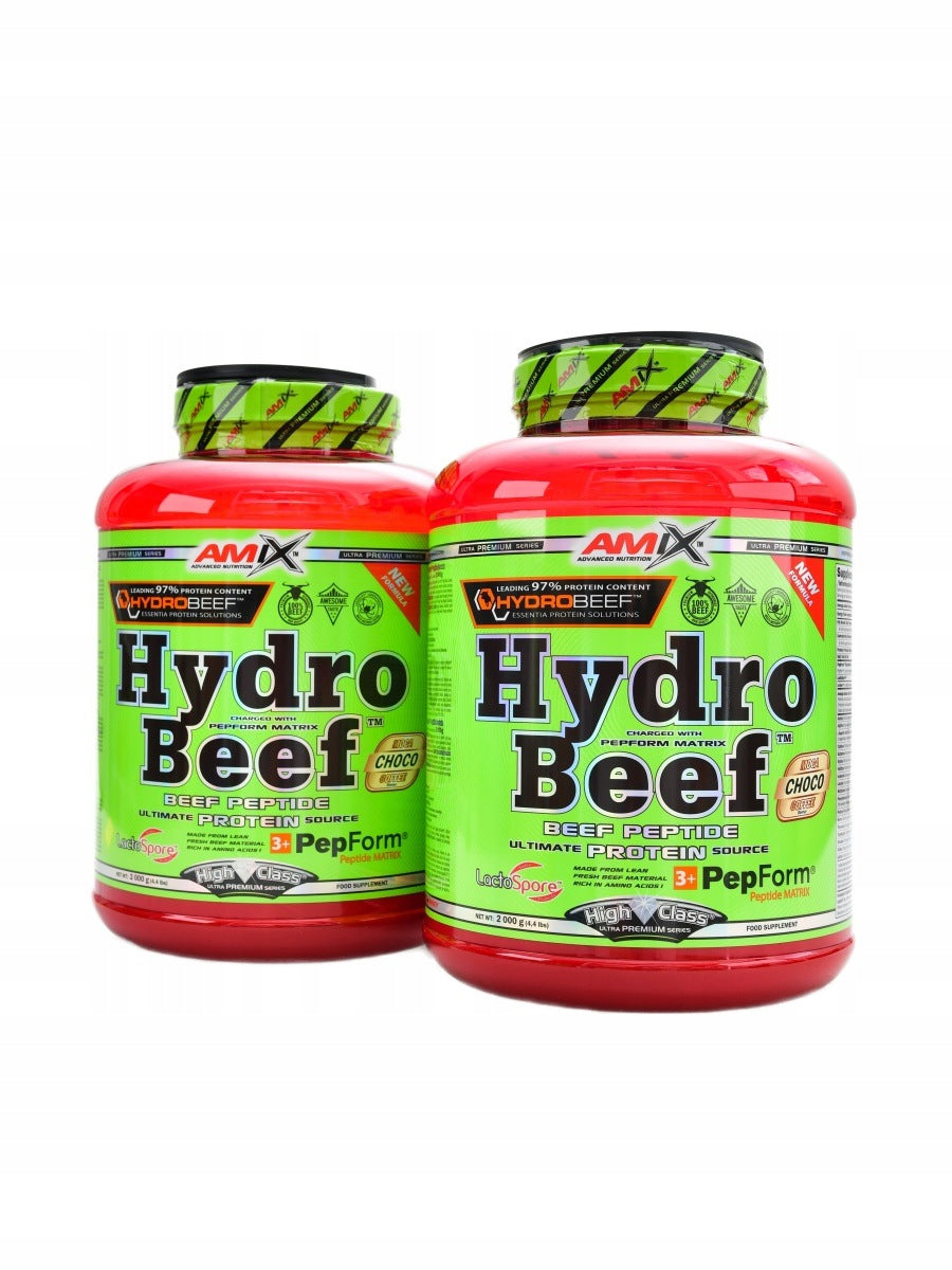 Hydrobeef peptide protein 2 x 2000g Amix čokoláda moka káva