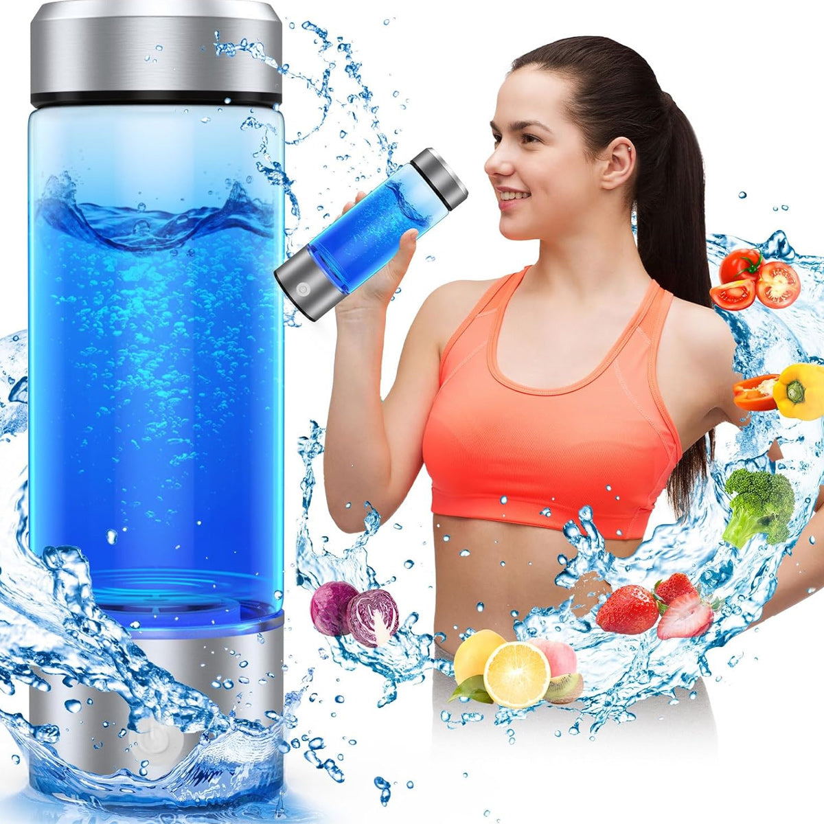 Hydrogen Bottle Hydrogen Water Generator INHALATION IONIZATION Active Hydrogen