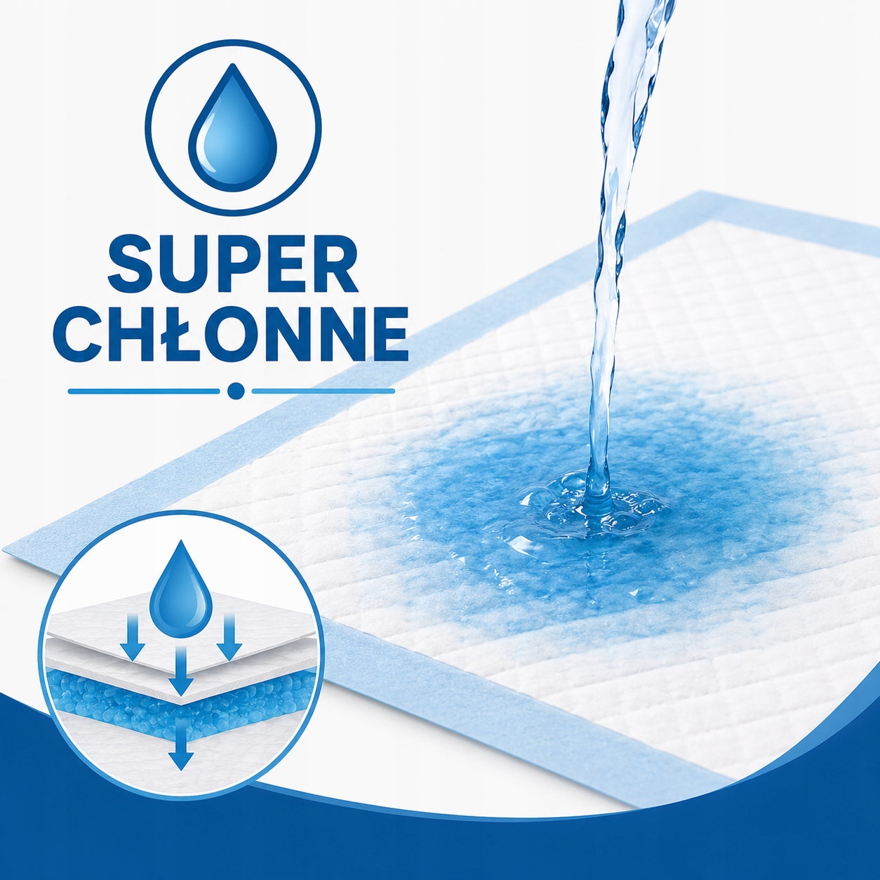 Hygiene pads ALME M 45x60 cm 100 pcs. super absorbent for changing Brand no brand