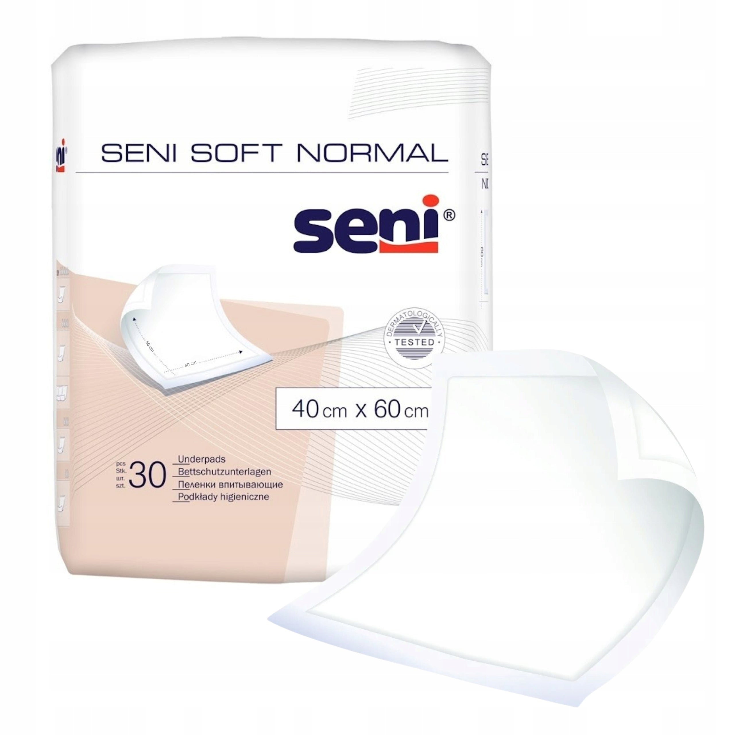 Hygiene pads for changing Seni Soft Normal 40x60cm 30 pcs.