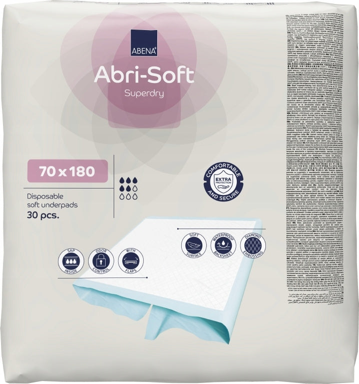 Hygiene pads with tabs 70x180cm 30 pcs Brand Abena