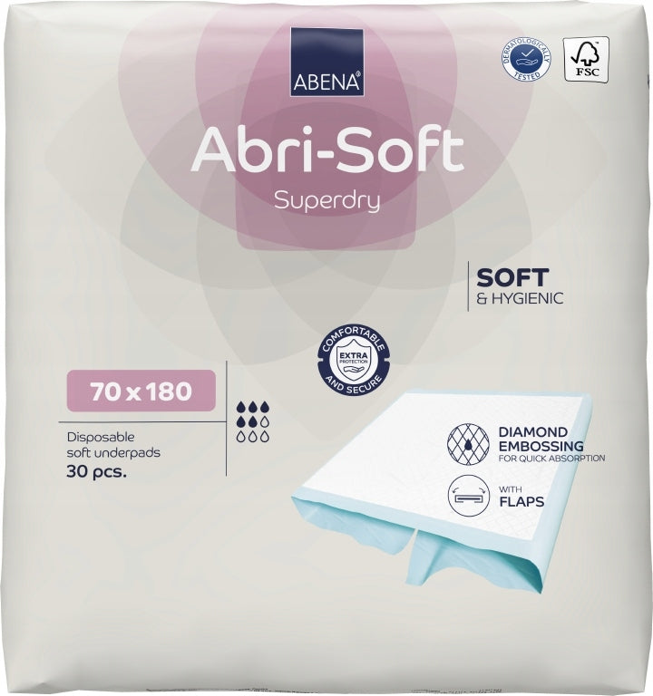 Hygiene pads with tabs 70x180cm 30 pcs