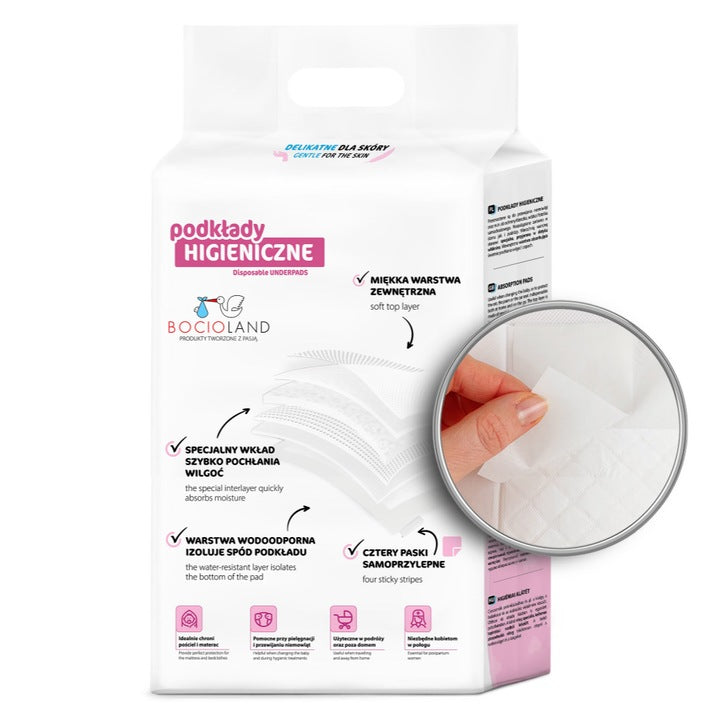 Hygienic Primers for Changing Absorbent 90x60 10 pcs. Bocioland Packaging status original