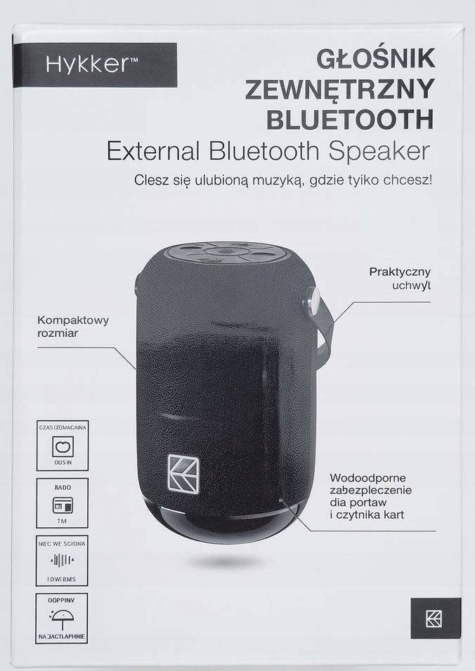 Hykker Outdoor Bluetooth Speaker Waterproof Black EAN (GTIN) 5901619992821