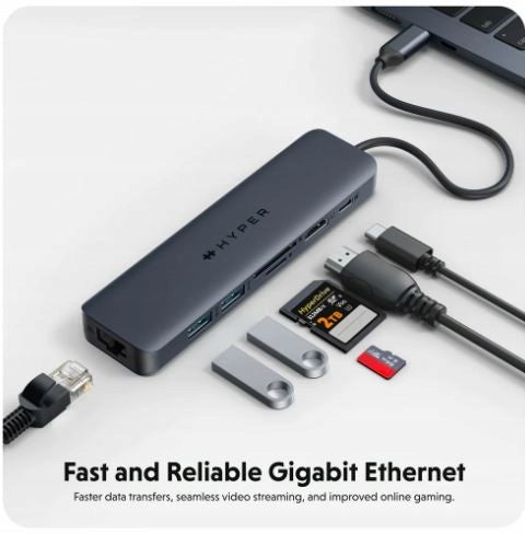 Hyper HyperDrive EcoSmart Gen.2 Univerzální USB-C 7-in-1 Hub 100W PD Manufacturer code HD4003GL