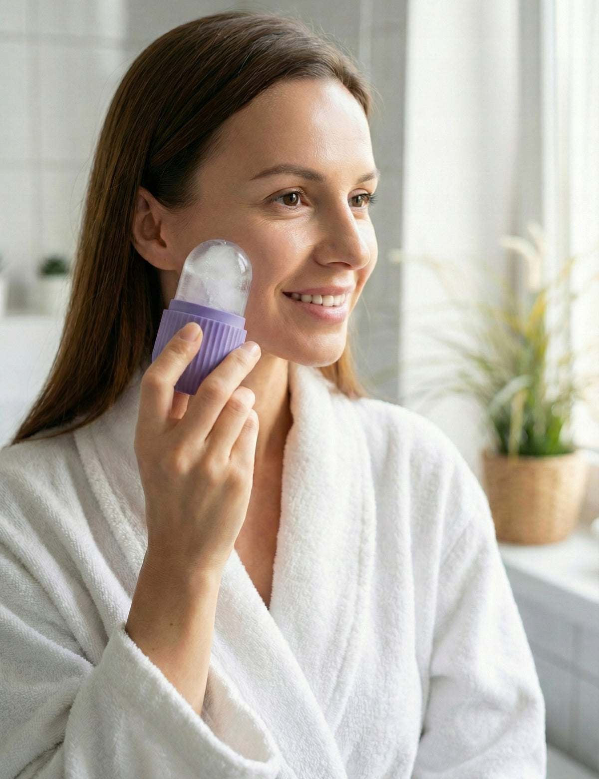 ICE CUBE ICE MASSAGER FOR FACE AND NECK ICE MASSAGE COOLING PURPLE Packaging status original