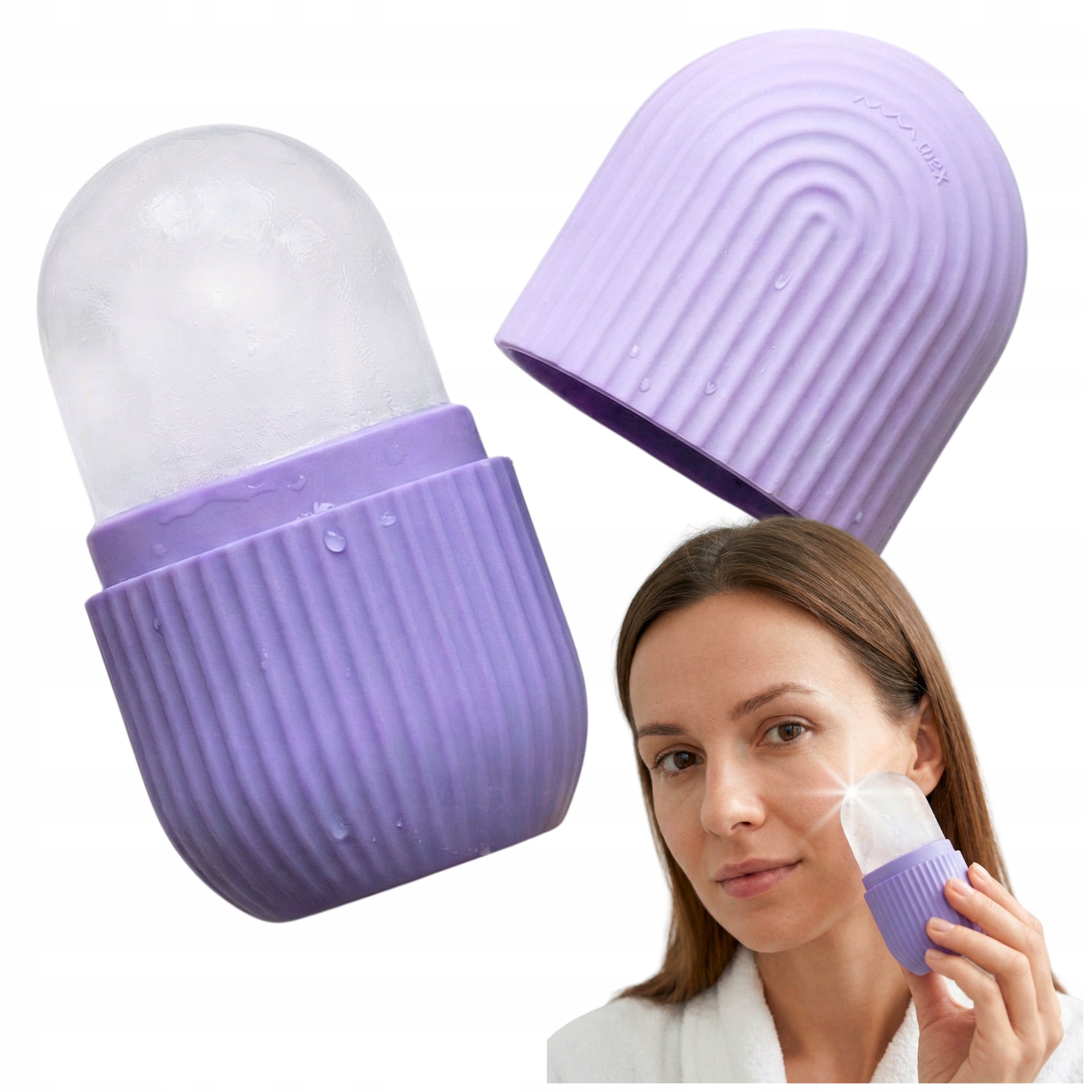 ICE CUBE ICE MASSAGER FOR FACE AND NECK ICE MASSAGE COOLING PURPLE