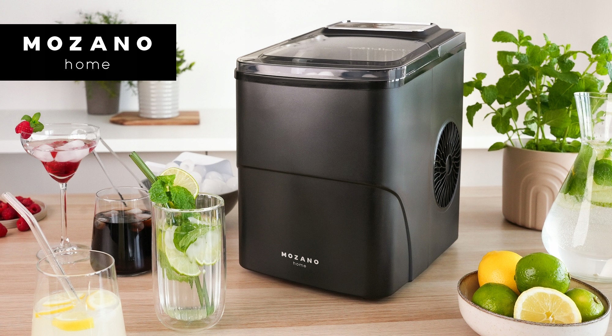ICE MAKER 12KG HOMEMADE CUBE MACHINE 160W MOZANO EXPRESS ICE Water tank capacity 2 l