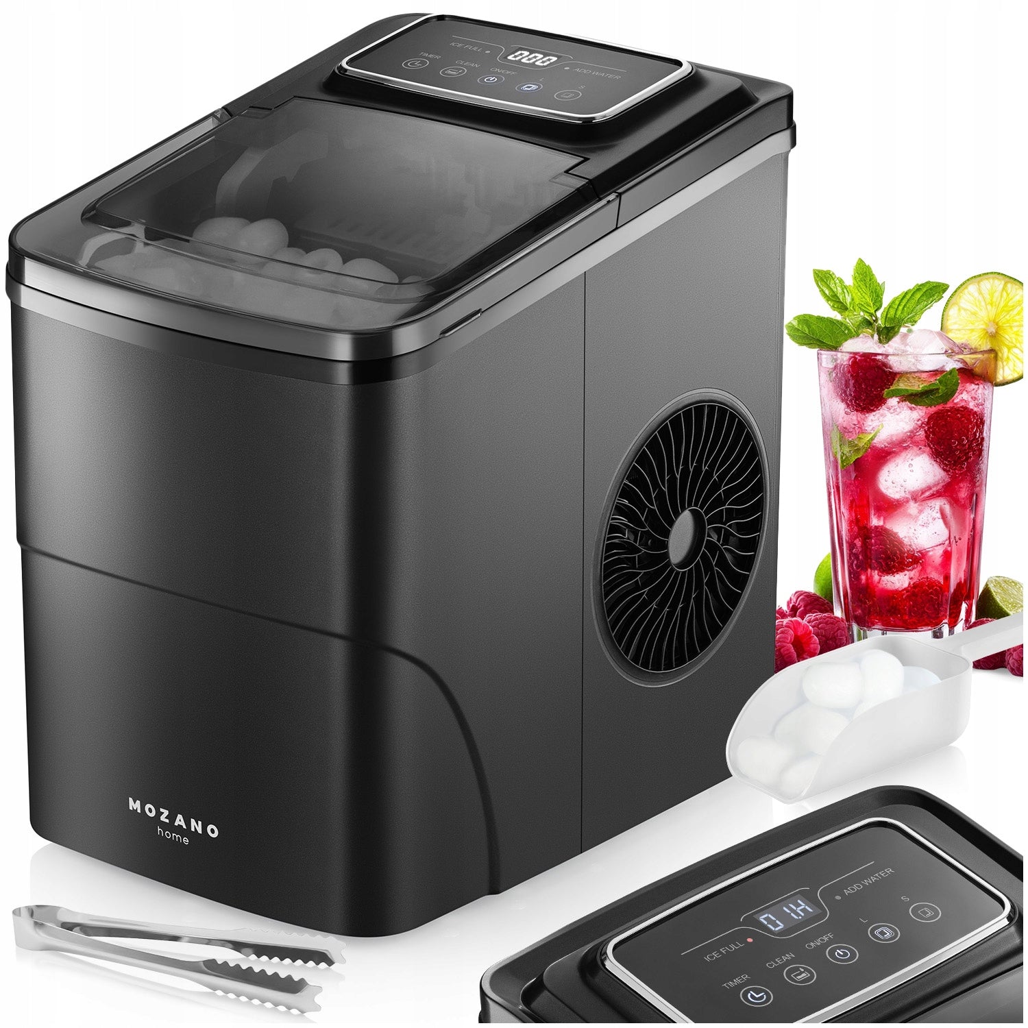 ICE MAKER 12KG HOMEMADE CUBE MACHINE 160W MOZANO EXPRESS ICE