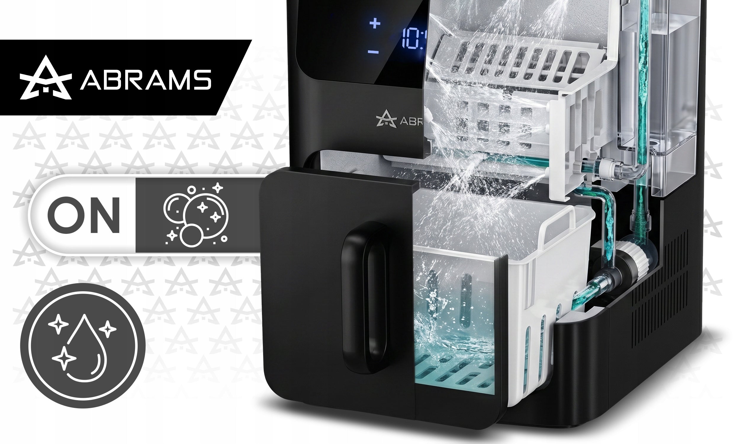 ICE MAKER CUBE MACHINE 25KG/24H QUIET FAST EFFICIENT + BLADE Brand Abrams