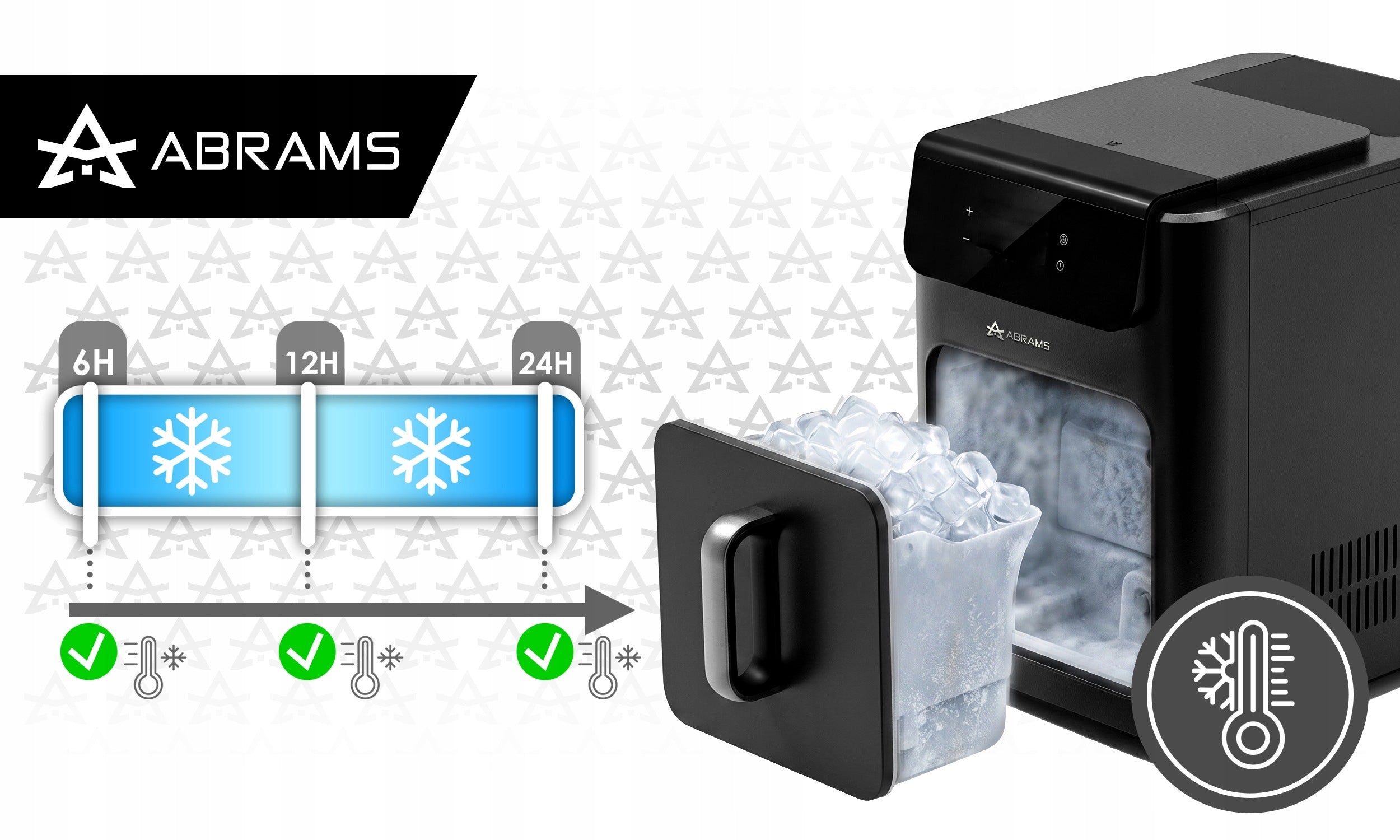 ICE MAKER CUBE MACHINE 25KG/24H QUIET FAST EFFICIENT + BLADE Water tank capacity 2 l