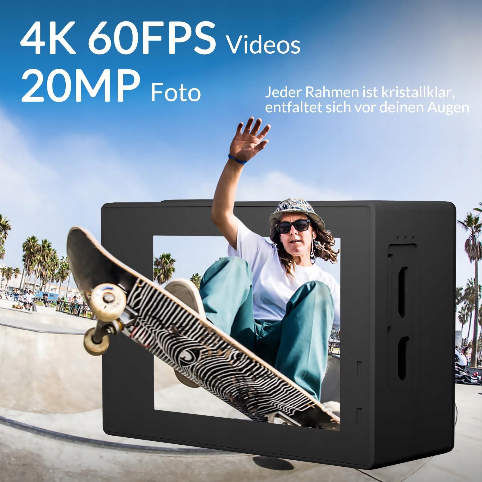 ICEFOX Sports Camera 4K Waterproof 40M Ultra HD 20MP WiFi Wide Angle Brand Icefox