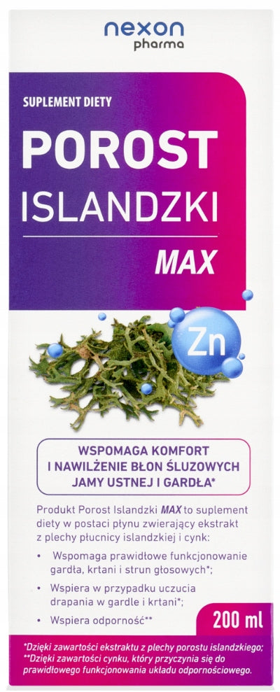 ICELANDIC LICHEN MAX syrup for hoarseness resistance Nexon Pharma 200 ml