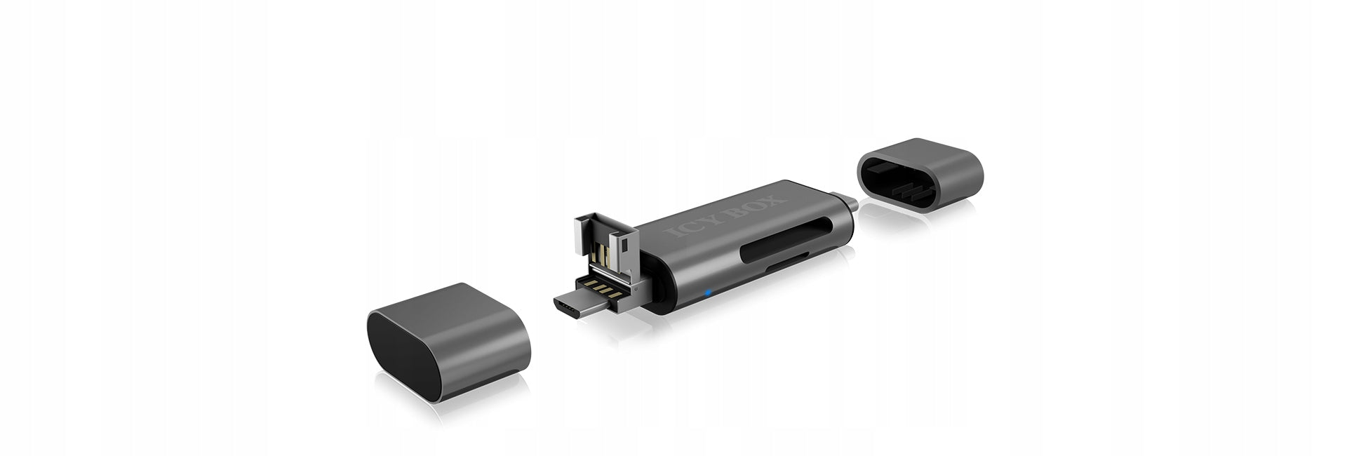 ICYBOX USB MEMORY CARD READER A+C+m SD HC XC 3in1
