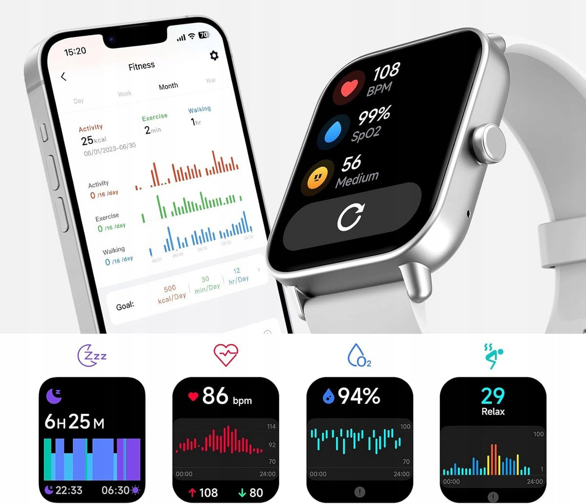 IDW19 Smartwatch with Sleep Monitor Pedometer Sports Fitness Brand no brand