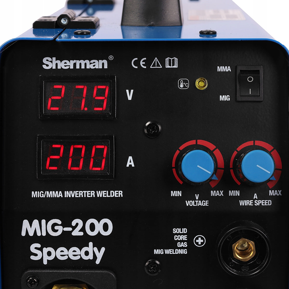 IGBT 2in1 MIG MAG 200A MMA Sherman MIGOMAT 230V Brand Sherman