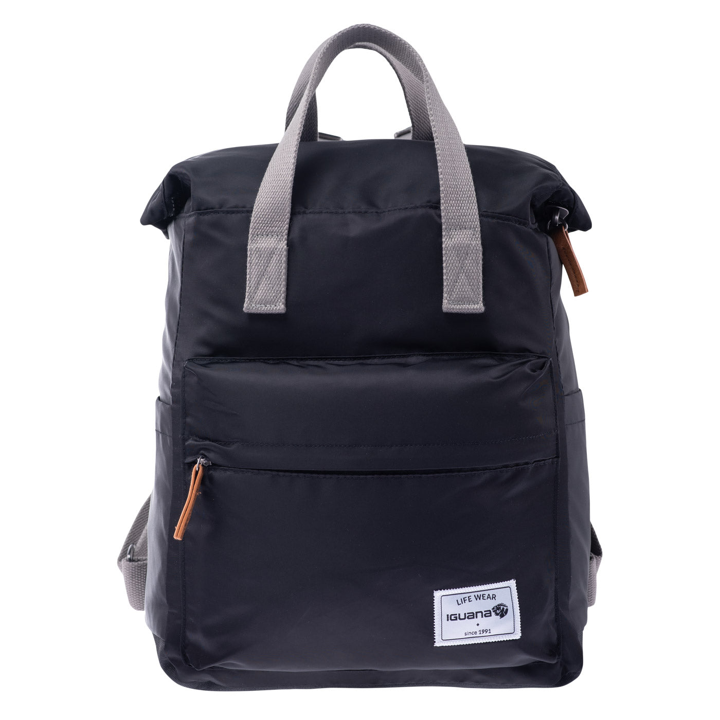 IGUANA Backpack Spacious Urban Comfortable SPINACH - Black