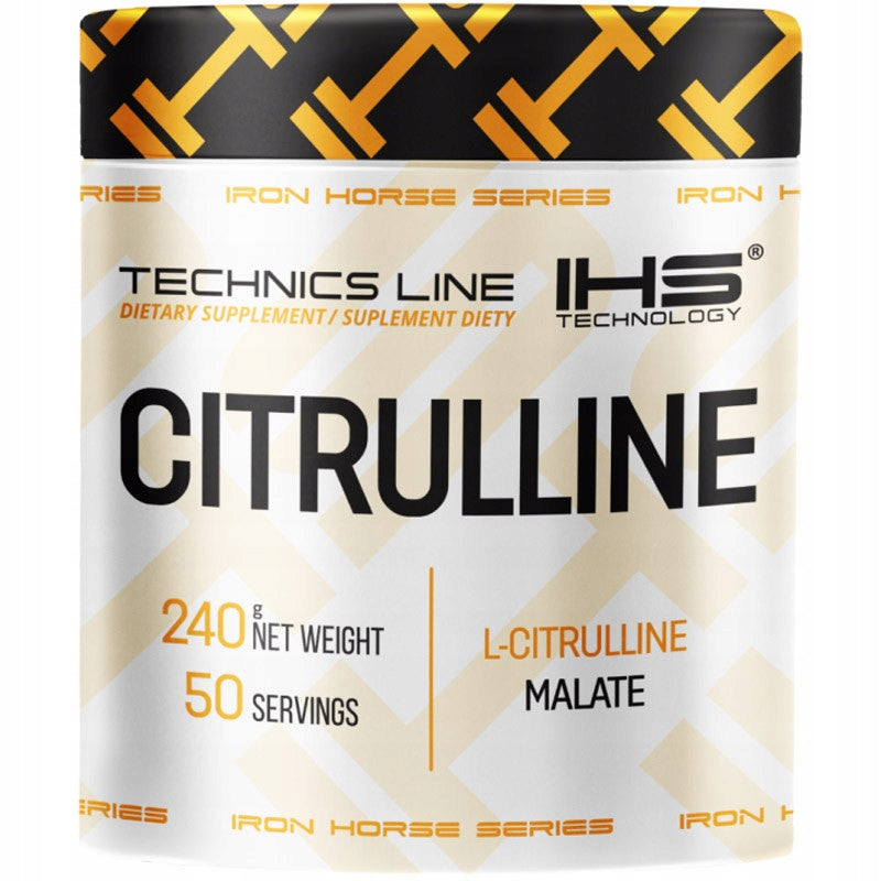 IHS Iron Horse CITRULLINE 4500mg B6 CITRULLINE MALATE 240g PUMP Orange Packaging status original