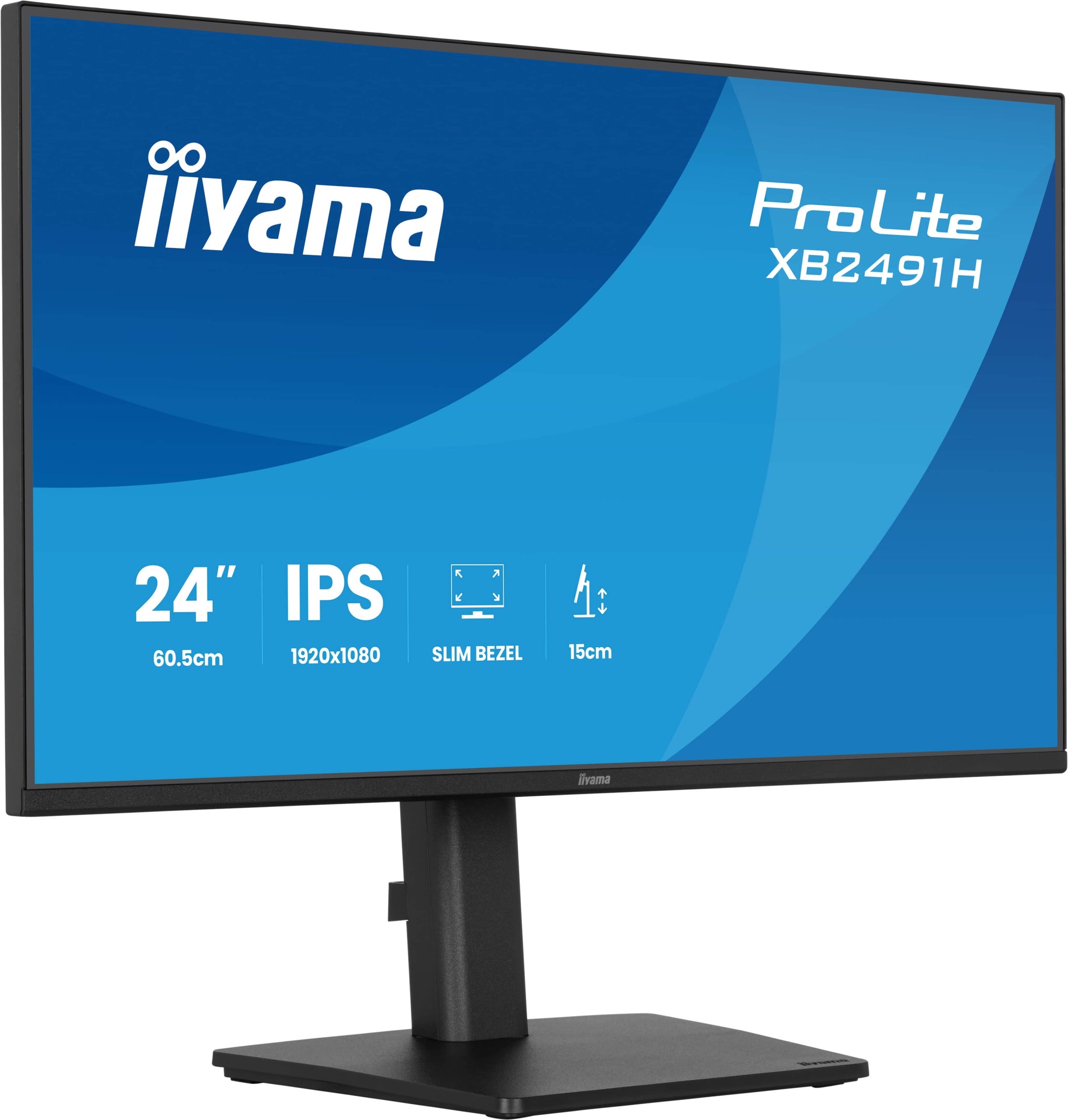 IIYAMA 23.8" XB2491H-B1 Monitor - FHD, IPS, HDMI, DP, 1ms, 120Hz, Pivot Brand iiyama