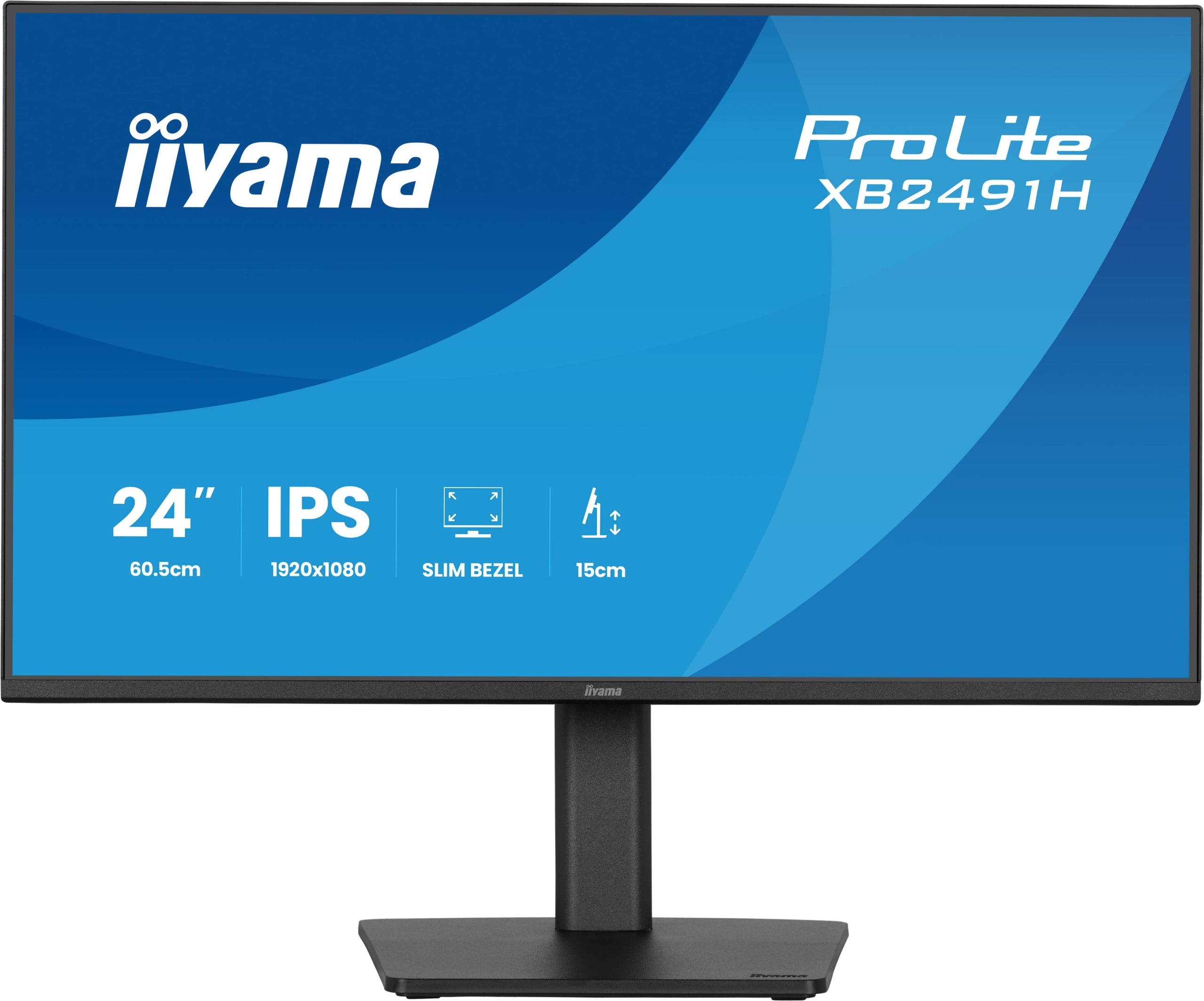 IIYAMA 23.8" XB2491H-B1 Monitor - FHD, IPS, HDMI, DP, 1ms, 120Hz, Pivot