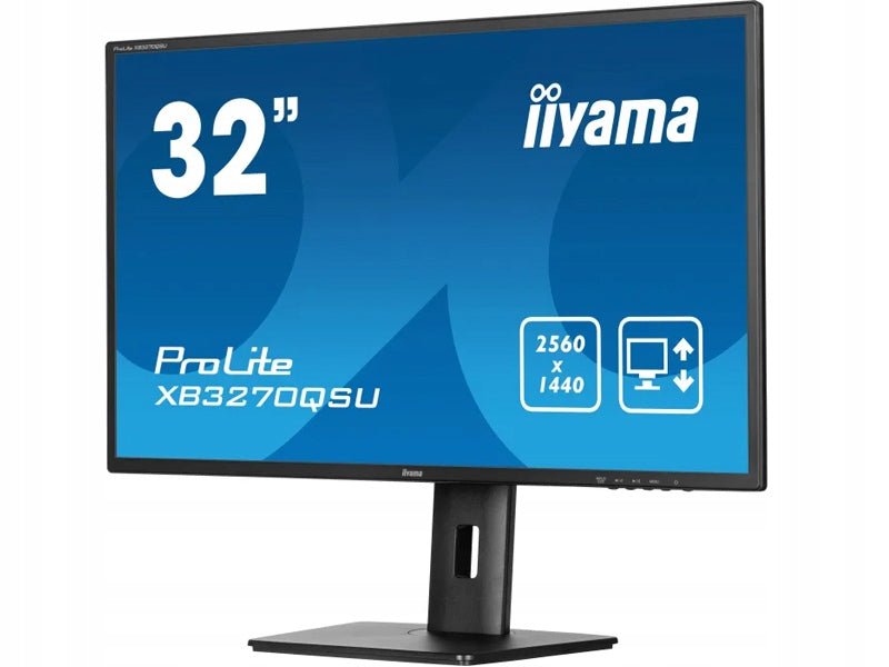 IIYAMA Monitor 31,5 XB3270QSU-B1 QHD IPS 100HZ 3ms HDMI DP USB Speakers Brand iiyama