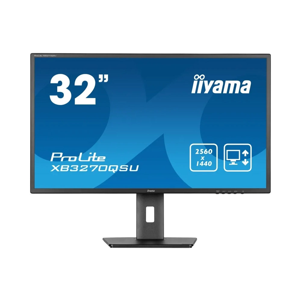 IIYAMA Monitor 31,5 XB3270QSU-B1 QHD IPS 100HZ 3ms HDMI DP USB Speakers