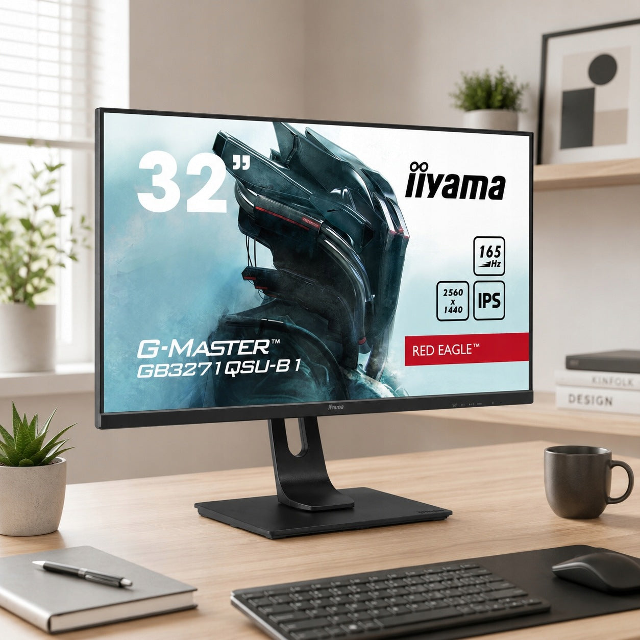IIyama G-MASTER GB3271QSU-B1 LED monitor; 32 "2560 x 1440 px IPS/PLS 1 ms Manufacturer code GB3271QSU-B1 + COBALT 330