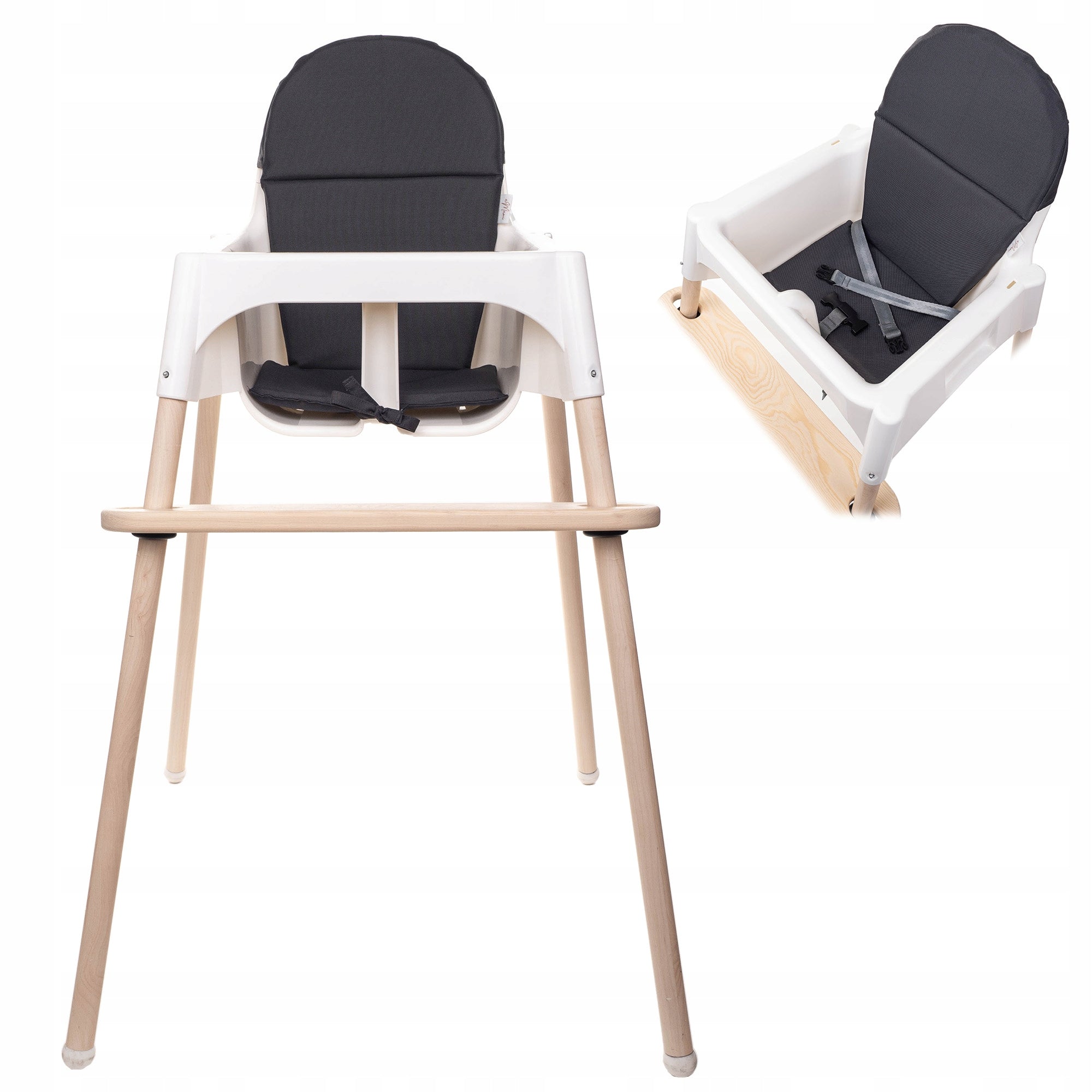 IKEA ANTILOP Chair Cushion Insole Dark Grey Waterproof Soft Manufacturer code aMami poduszka do krzesełka IKEA GRAFITOWA