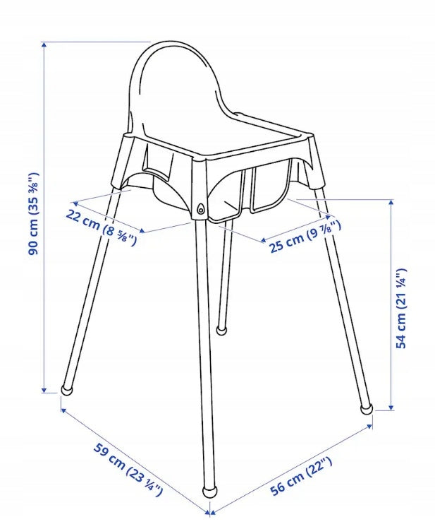 IKEA ANTILOP LEGS FOR CHAIR, CHAIRS, white /4 pcs. Color shades of gray and silver