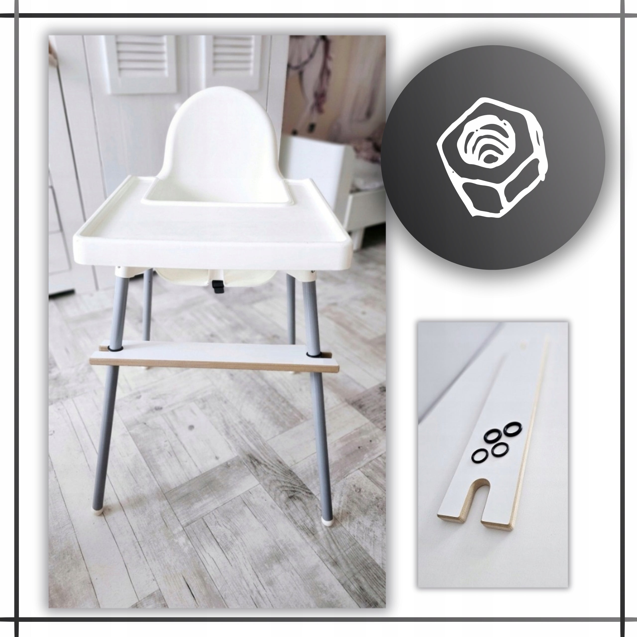 IKEA Antilop Bumblebee Chair Footrest for Baby White Adjustable Brand AIM
