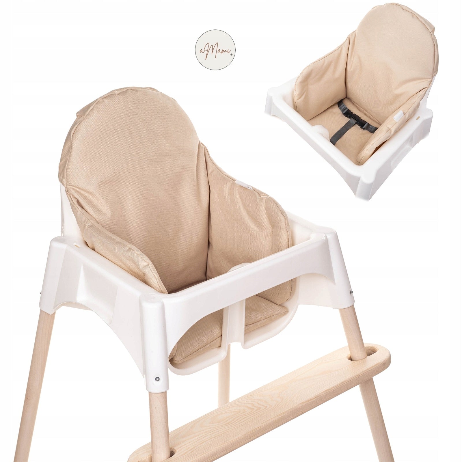 IKEA Antilop Chair Cushion Waterproof Beige with aMami Filling