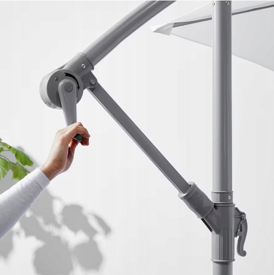 IKEA BAGGON Elegant Garden Umbrella Hanging, White, 250 cm Diameter/width 250 cm