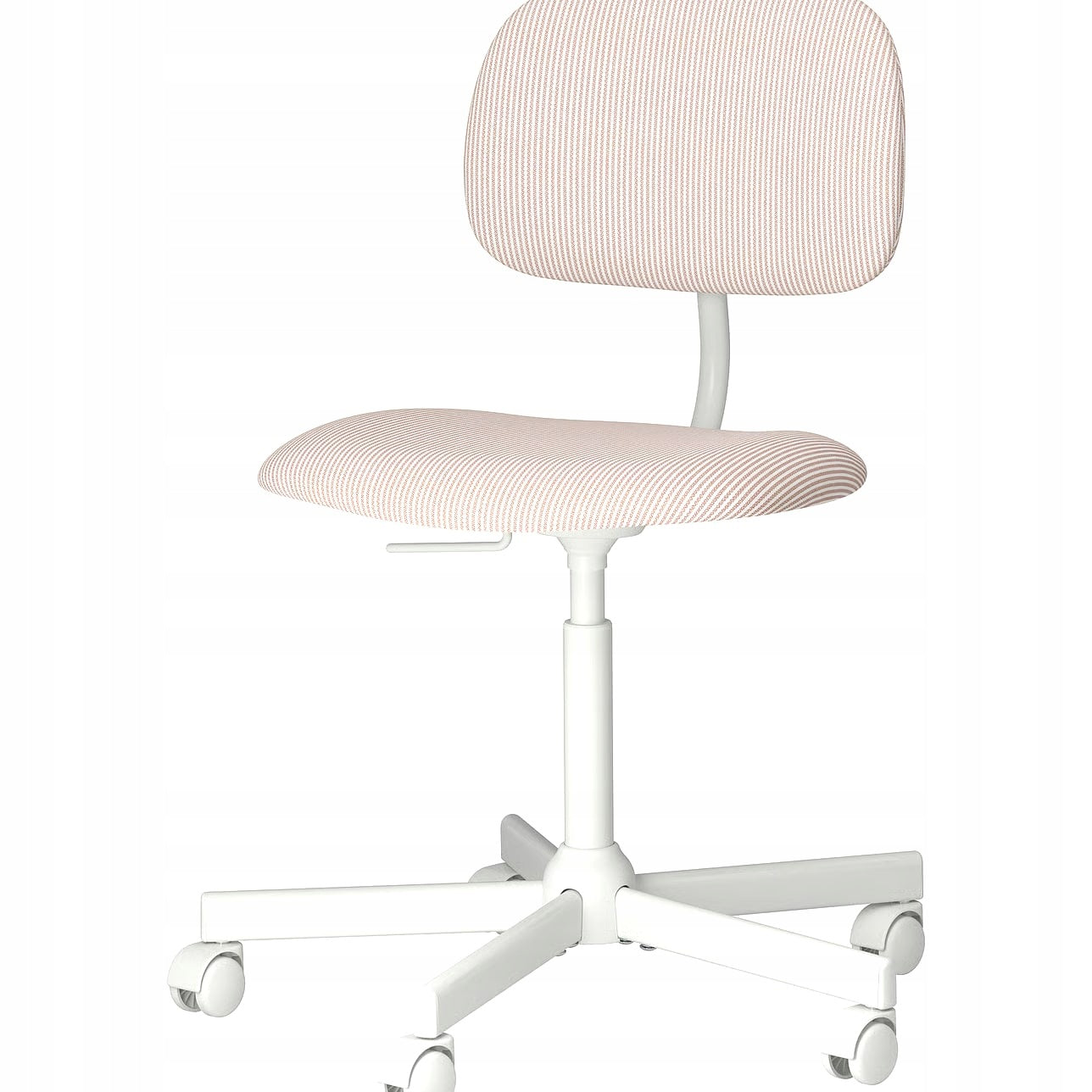 IKEA BLECKBERGET swivel chair Klovsta white / orange-brown