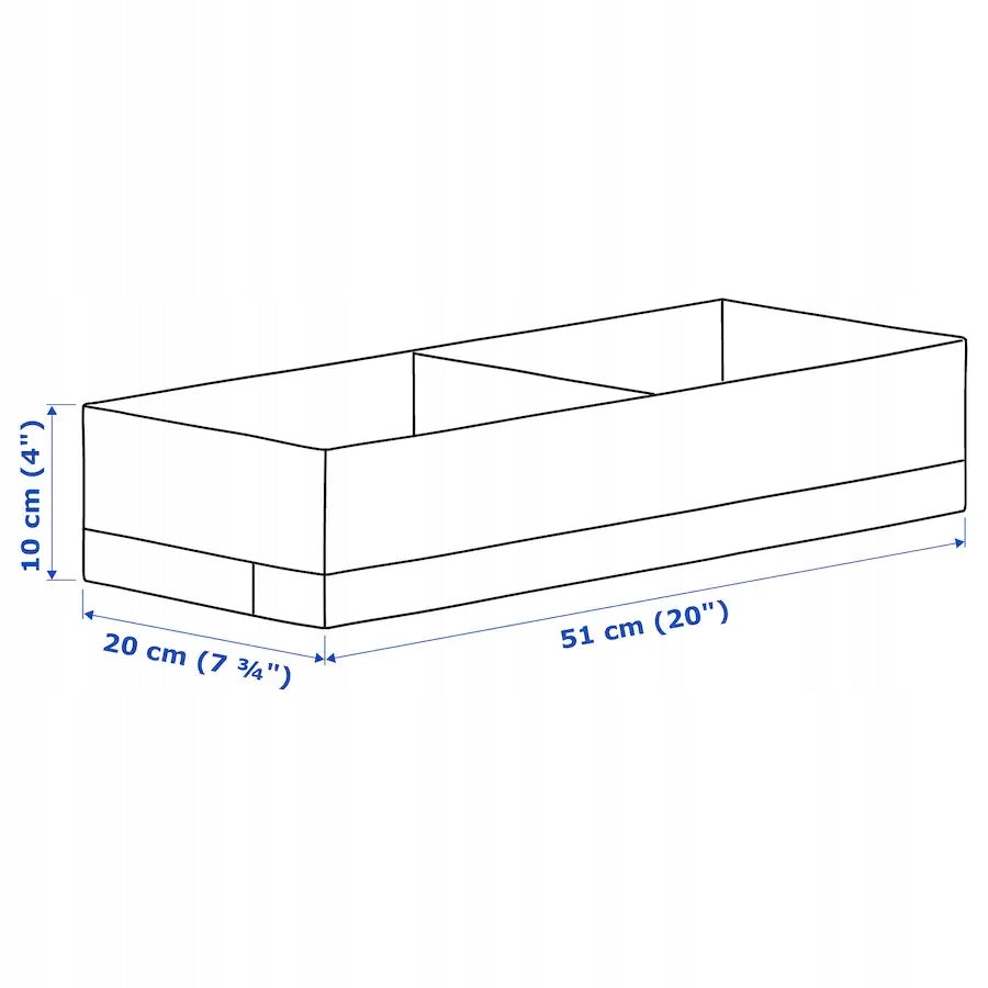 IKEA KNOCK BOX WITH COMPARTMENTS 20x51x10 WHITE EAN (GTIN) 0000604744300
