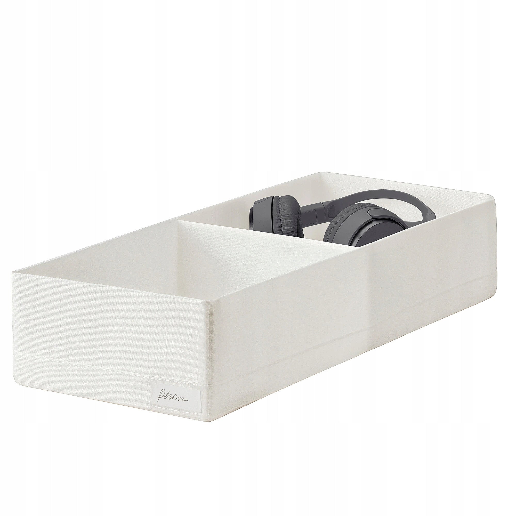 IKEA KNOCK BOX WITH COMPARTMENTS 20x51x10 WHITE