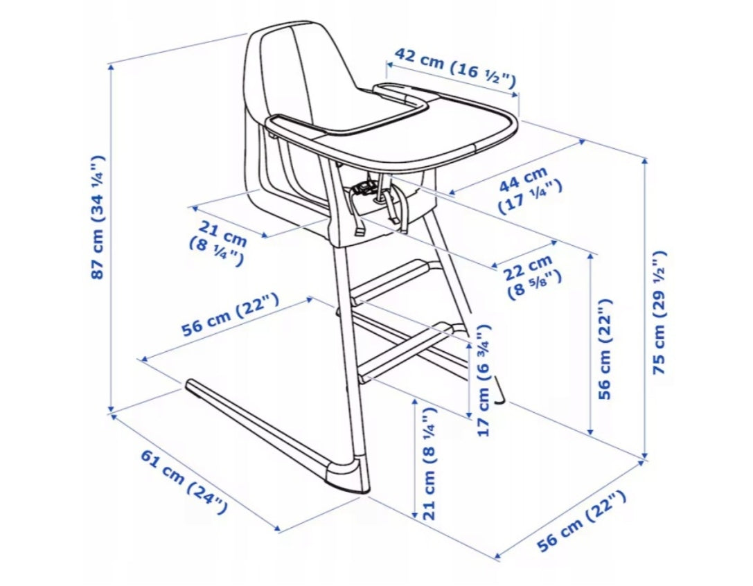 IKEA LANGUR High chair seat - white Manufacturer code 103.308.11