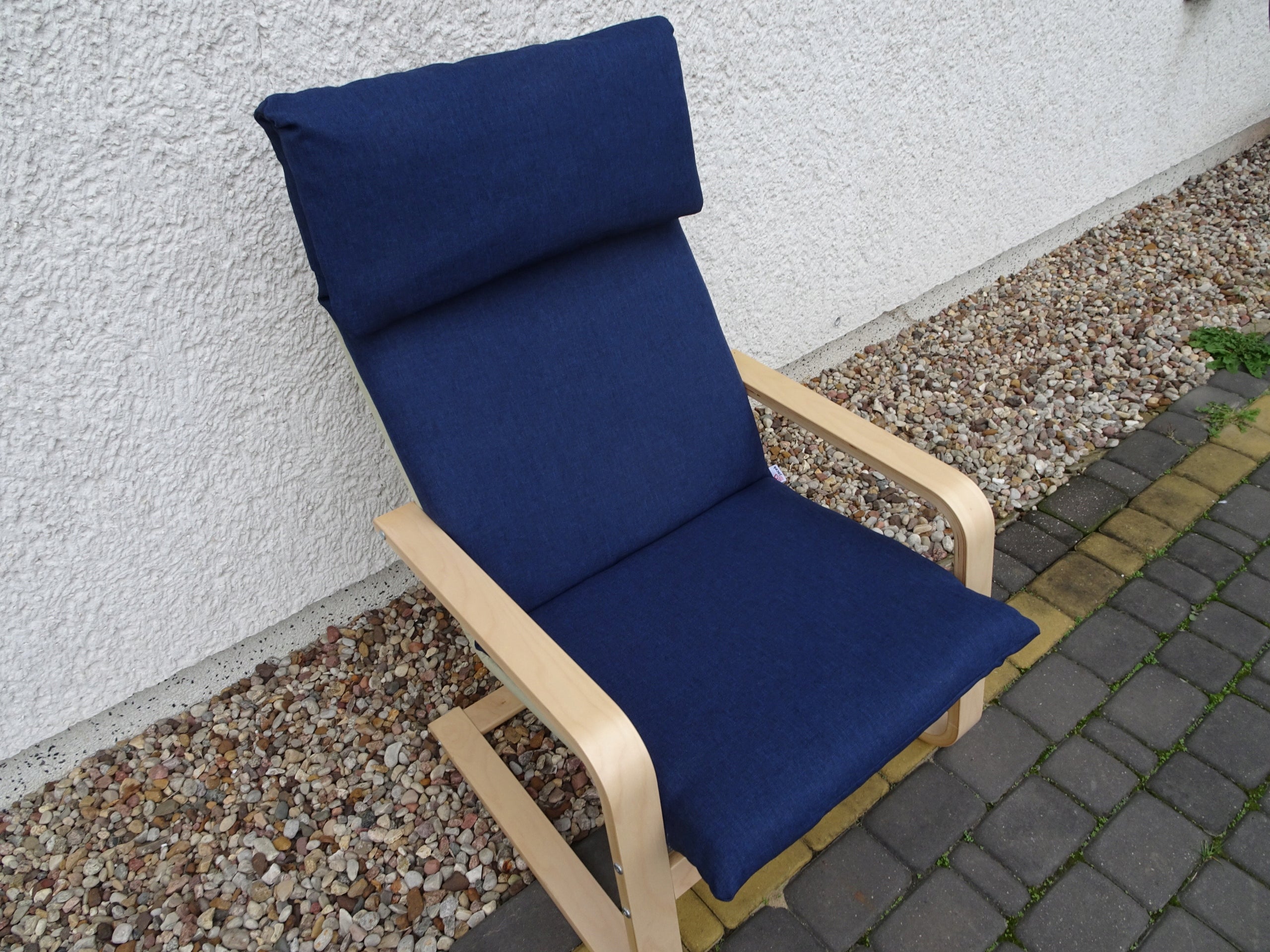 IKEA Pello Poang armchair cushion 8cm NAVY BLUE Manufacturer no brand