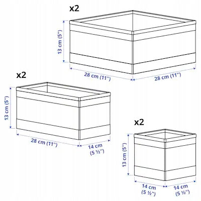 IKEA SKUBB Set of containers 6 pcs white EAN (GTIN) 0080004285498