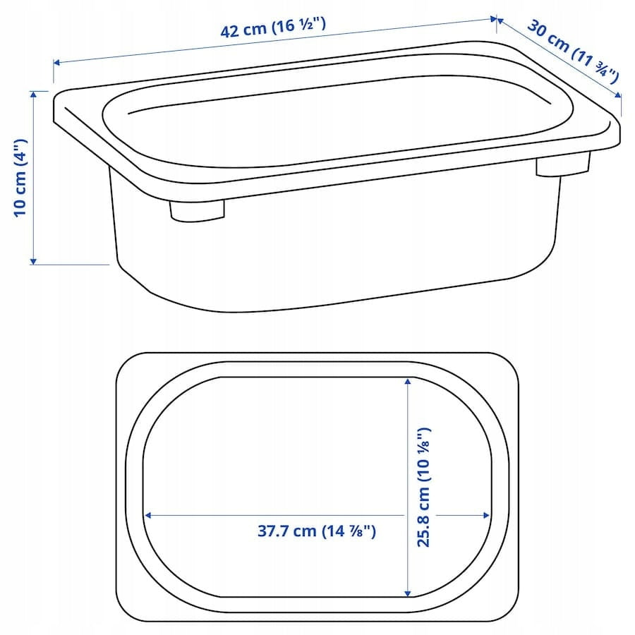 IKEA TROFAST White container 42x30x10 cm Packaging status original