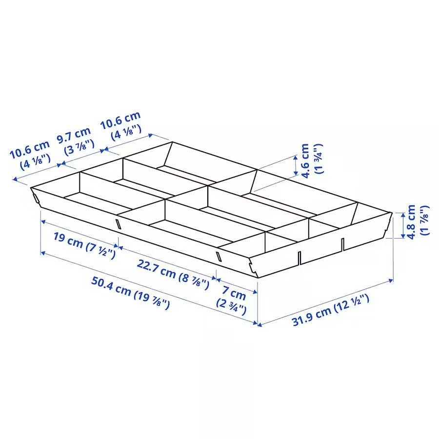 IKEA UPPDATERA Adjustable Drawer Organizer, Grey, 40 cm Brand IKEA