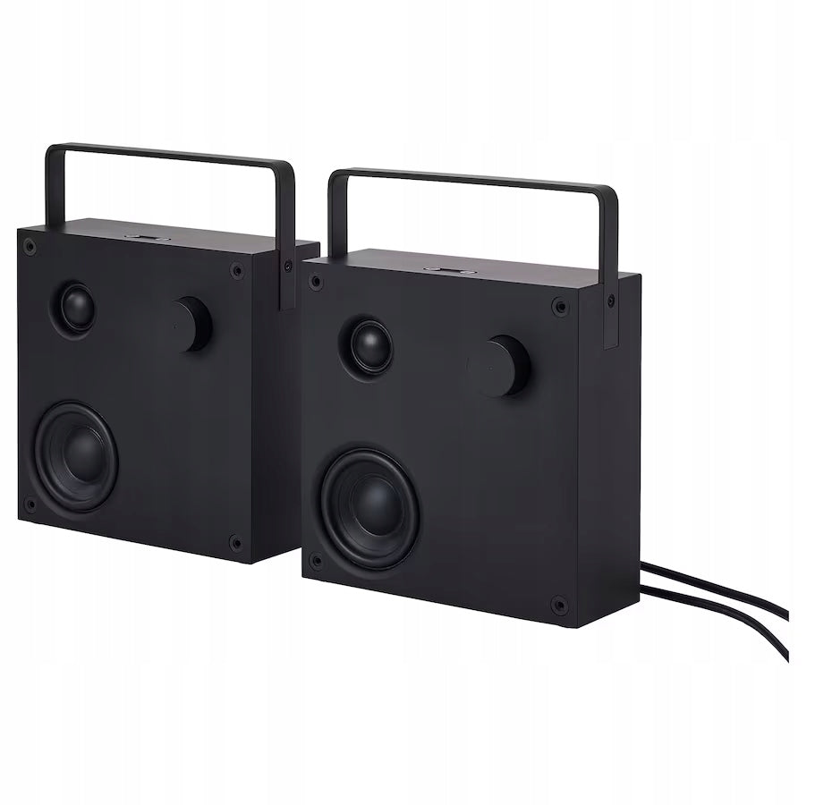 IKEA VAPPEBY Bluetooth speakers black/2 pcs. gen 3, 20x20 cm
