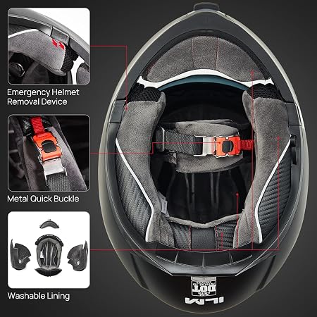 ILM motorcycle helmet, double visor, model 159 ECE22.06 ROZ XL Manufacturer no brand