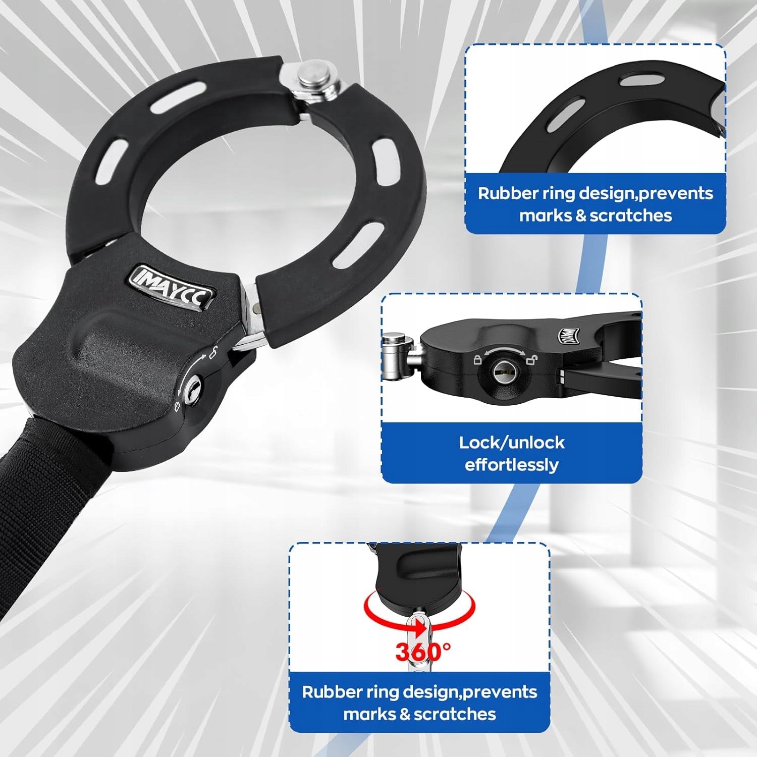 IMAYCC Electric Scooter Clasp Bike Handcuff Anti-theft Model Ad23