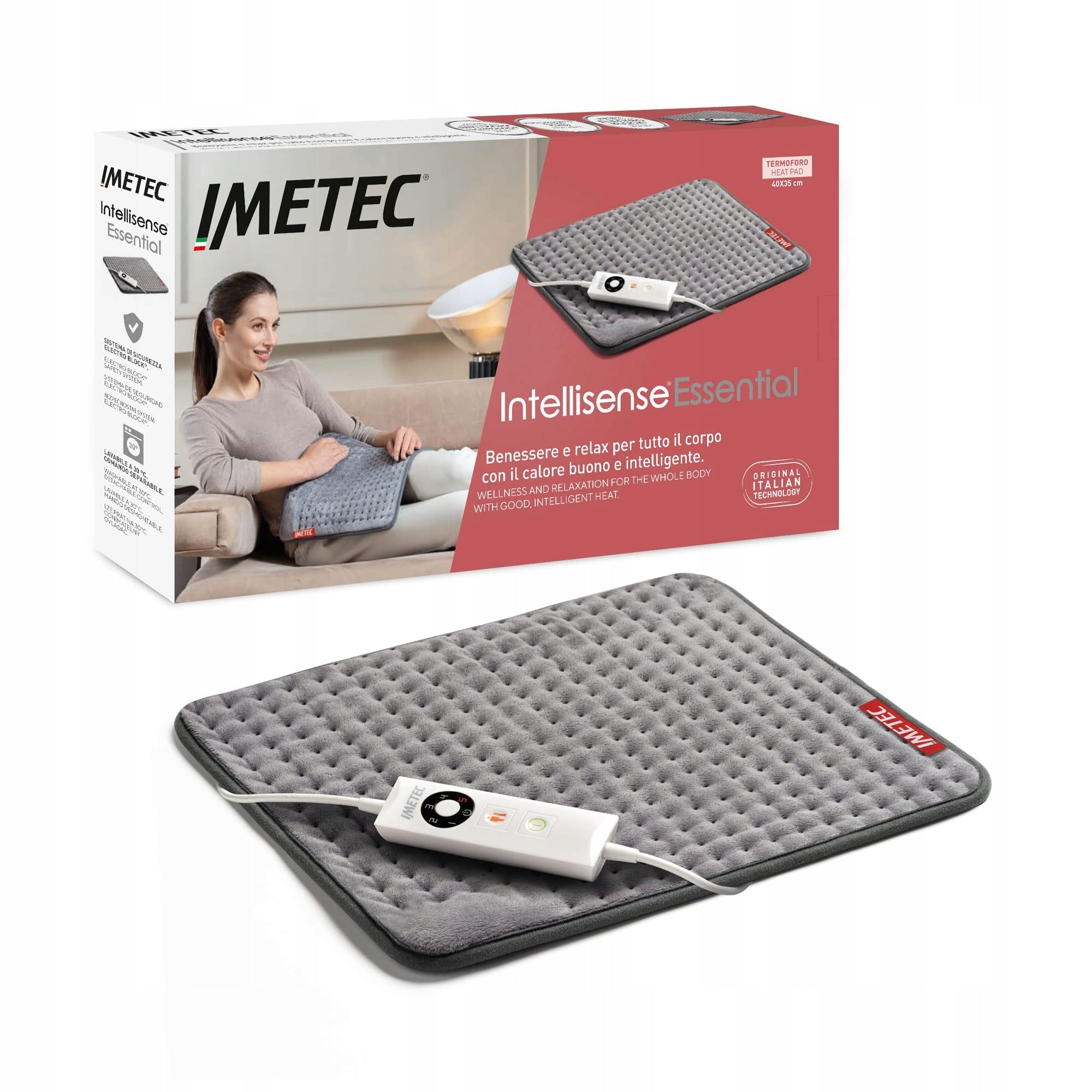 IMETEC Intellisense Comfort Heating Pillow 5 Temp 40x35 cm