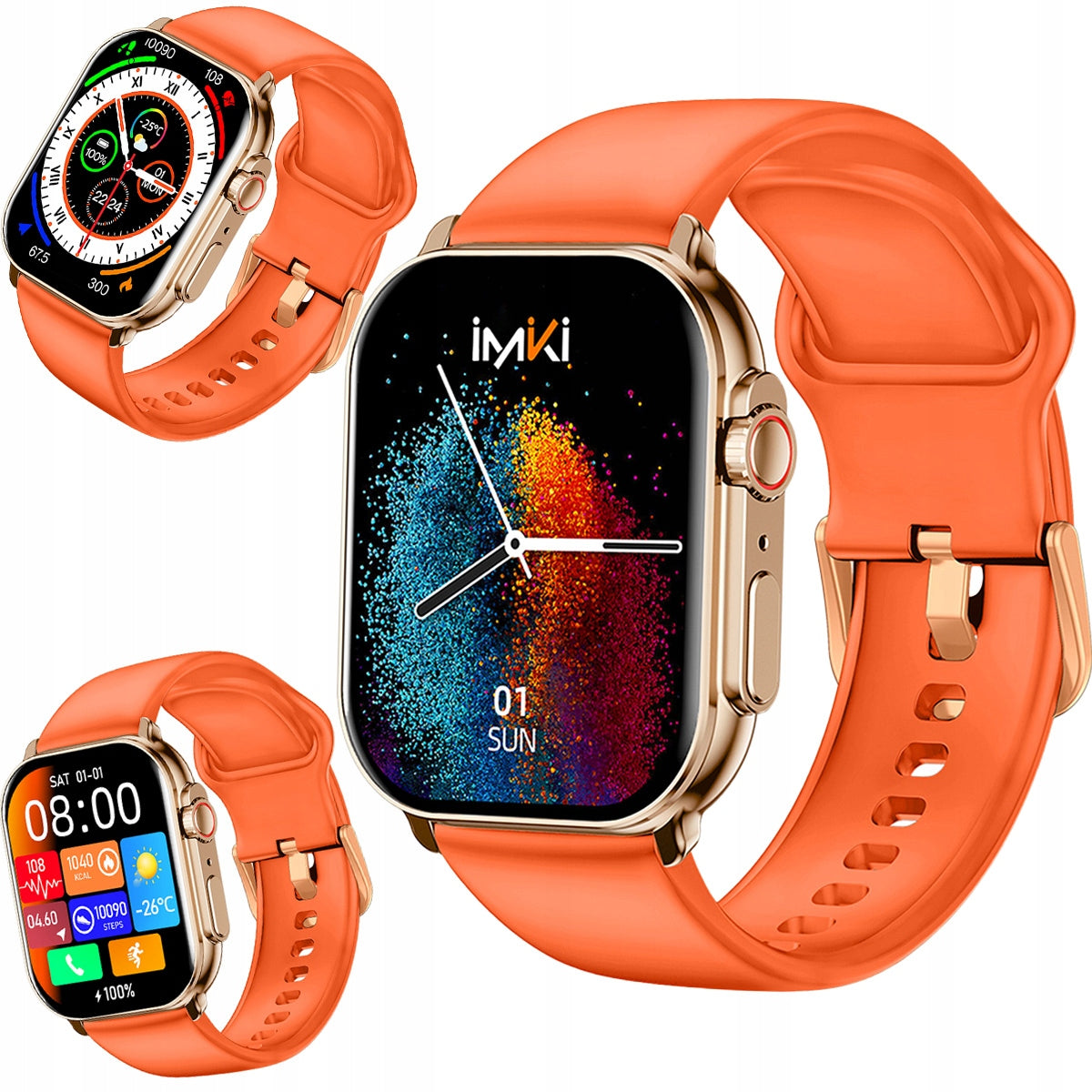 IMIKI SF1 Smartwatch 2,01" SMART running watch CONNECTIONS Color orange